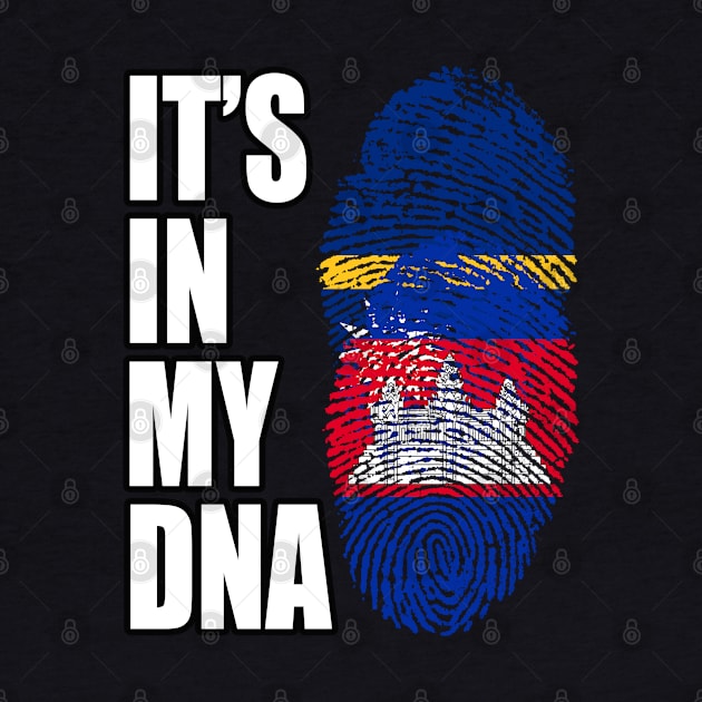 Cambodian And Nauruan Mix DNA Flag Heritage by Just Rep It!!